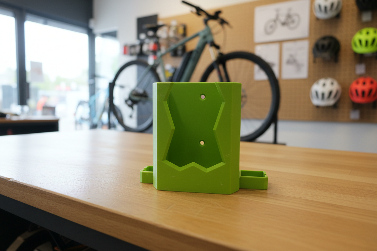 Charger holder for Avinox e-bike chargers – tidy and secure wall mounting